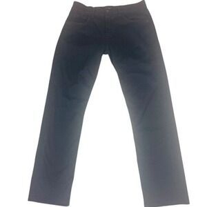 Hudson Jeans Men 32 Slim Straight Black Button Fly Stretch Denim Made in USA